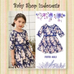 dress flower blue  large